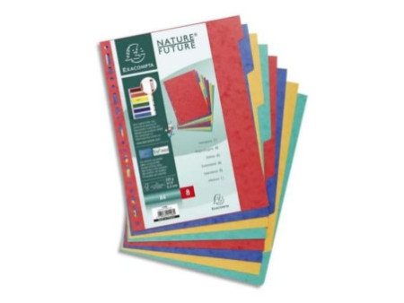 EXACOMPTA Intercalaires en carton, A4, 8 touches