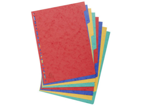 EXACOMPTA Intercalaires en carton, A4, 8 touches