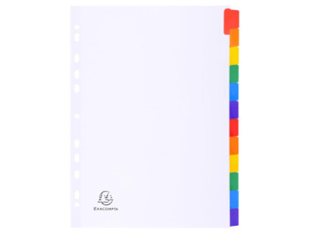EXACOMPTA Intercalaires en carton, A4, 12 touches