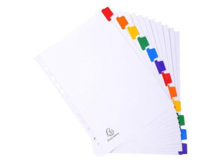 EXACOMPTA Intercalaires en carton, A4, 12 touches