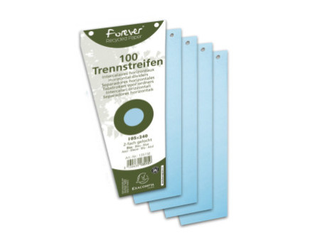 EXACOMPTA Fiches intercalaires trapèzoïdales, carton, bleu