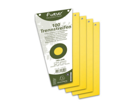EXACOMPTA Fiches intercalaires trapézoïdales, carton, jaune