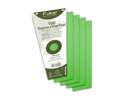 EXACOMPTA Fiches intercalaires trapézoïdales, carton, vert