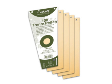 EXACOMPTA Fiches intercalaires trapézoïdales, carton,chamois