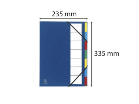 EXACOMPTA Trieur Harmonika, PP, 7 compartiments, assorti