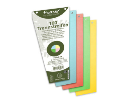 EXACOMPTA Fiches intercalaires trapézoïdales, carton,assorti