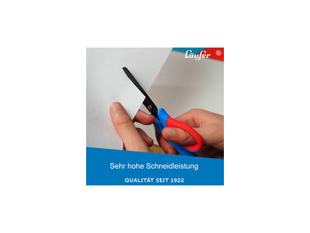 Läufer Ciseaux de bricolage ergonomiques, L: 130mm,vert/bleu