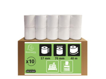 EXACOMPTA Bobine pour caisses, 57 mm x 40 m x 12 mm