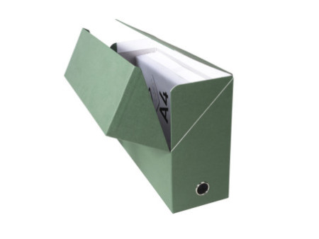 EXACOMPTA Boîte transfert papier toilé, A4, vert