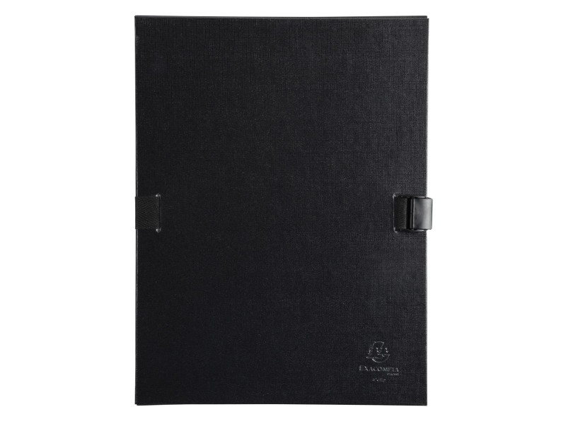 EXACOMPTA Chemise à dos extensible N'CLIP, A4, noir