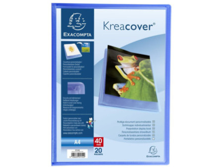 EXACOMPTA Protège-documents Kreacover, A4, PP, bleu