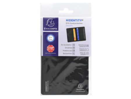 EXACOMPTA Etui de protection RFID Hidentity Double, noir