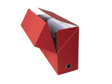 EXACOMPTA Boîte transfert papier toilé, A4, rouge