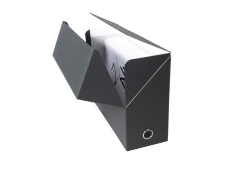 EXACOMPTA Boîte transfert papier toilé, A4, noir