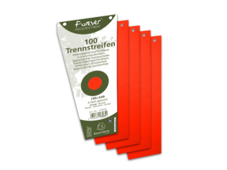 EXACOMPTA Fiches intercalaires trapézoïdales, carton, orange