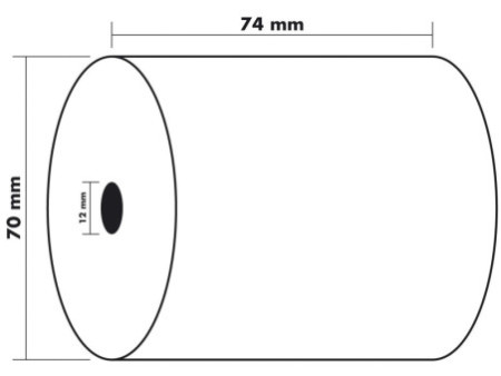 EXACOMPTA Bobine pour caisses, 74 mm x 40 m x 12 mm