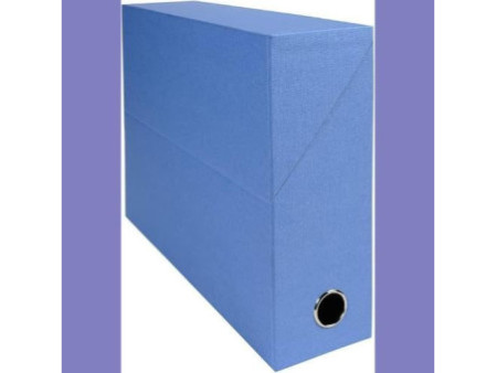 EXACOMPTA Boîte transfert papier toilé, A4, bleu clair