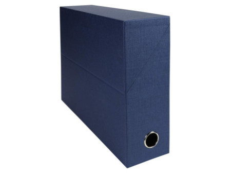 EXACOMPTA Boîte transfert papier toilé, A4, bleu foncé