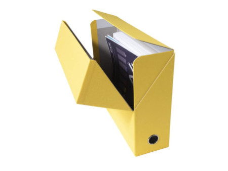 EXACOMPTA Boîte transfert papier toilé, A4, jaune
