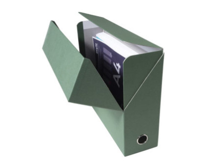 EXACOMPTA Boîte transfert papier toilé, A4, vert