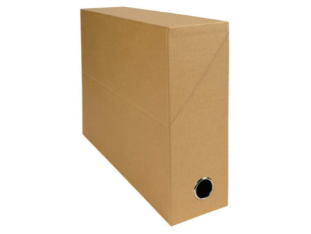 EXACOMPTA Boîte transfert papier toilé, A4, havane