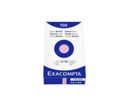 EXACOMPTA Fiches bristol, A7, uni, rose