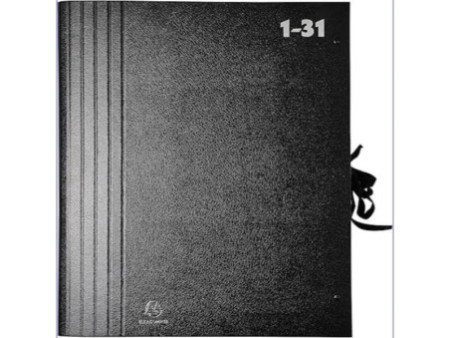 EXACOMPTA Trieur accordéon 1-31, pour format A4, noir