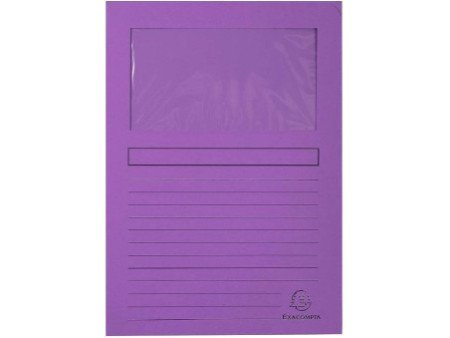 EXACOMPTA Chemise à fenêtre FOREVER, A4, 130 g/m2, violet