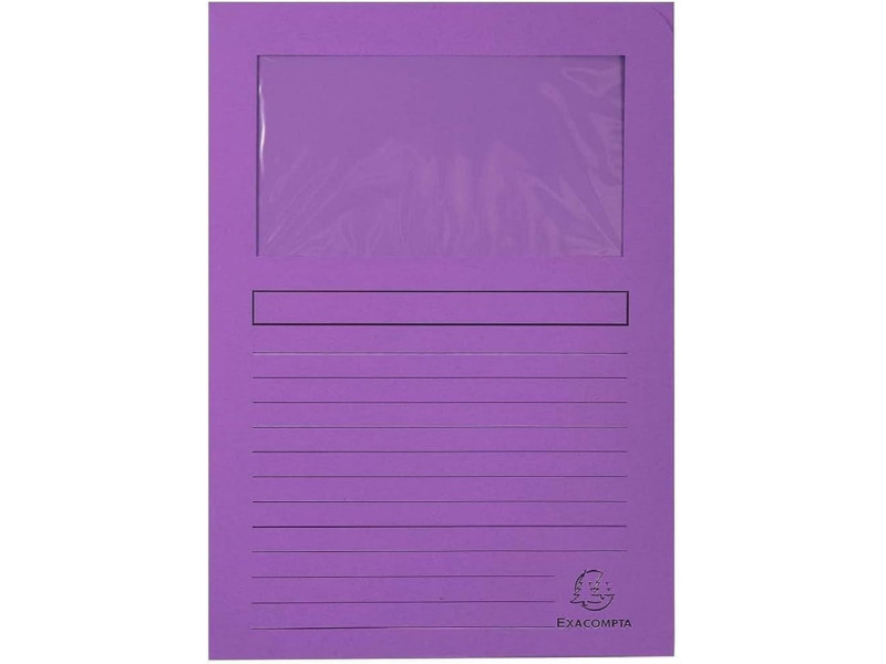 EXACOMPTA Chemise à fenêtre FOREVER, A4, 130 g/m2, violet