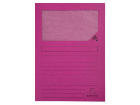 EXACOMPTA Chemise à fenêtre FOREVER, A4, 130 g/m2, fuchsia