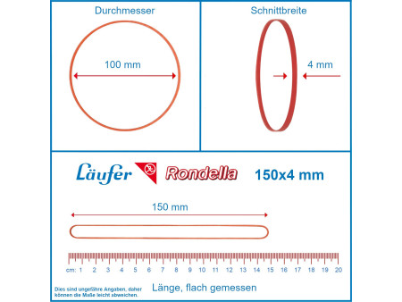 Läufer Bracelet élastique RONDELLA, 150 x 4 mm, 500 g