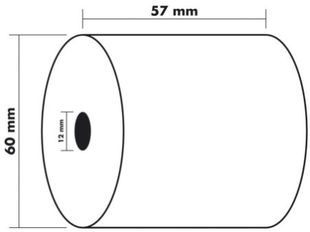 EXACOMPTA Bobine pour caisses, 57 mm x 33 m x 12 mm