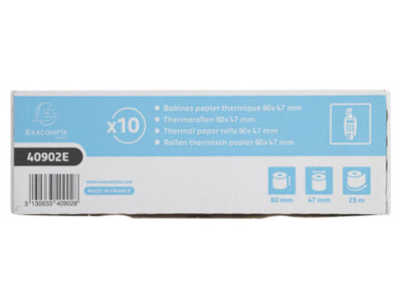 EXACOMPTA Bobines thermiques pour caisses, 60 mm x 25 m