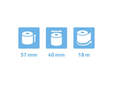 EXACOMPTA Bobines thermiques pour caisses, 57 mm x 18 m