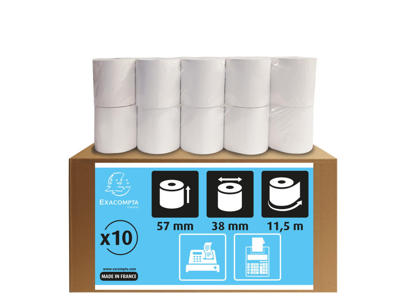 EXACOMPTA Bobine pour caisses, 57 mm x 11,5 m x 12 mm