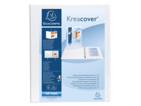 EXACOMPTA Classeur personnalisable Kreacover, A4 Maxi, blanc
