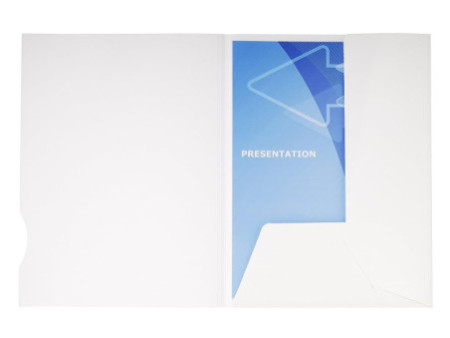 EXACOMPTA Chemise de présentation CHROMOLUX, A4, blanc
