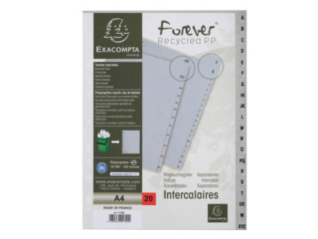EXACOMPTA Intercalaires en plastique, A-Z, A4, 20 touches