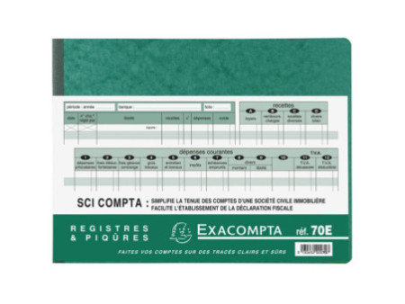 EXACOMPTA Piqûre 'SCI COMPTA', 240 x 320 mm, 80 pages