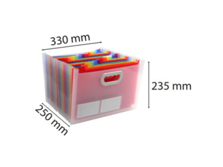 EXACOMPTA Trieur valisette Crystal, 24 compartiments