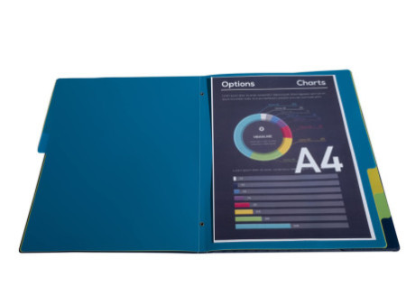 EXACOMPTA Trieur, A4, PP, 8 compartiments, bleu