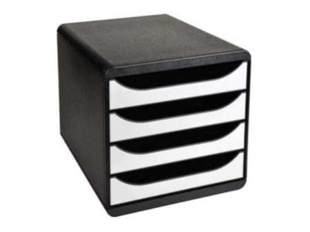 EXACOMPTA Module de classement BIG-BOX, 4 tiroirs, blanc