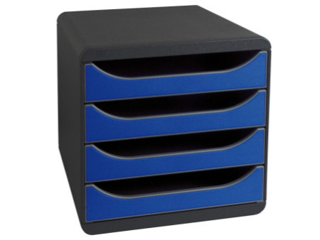 EXACOMPTA Module de classement BIG-BOX, 4 tiroirs,bleu royal