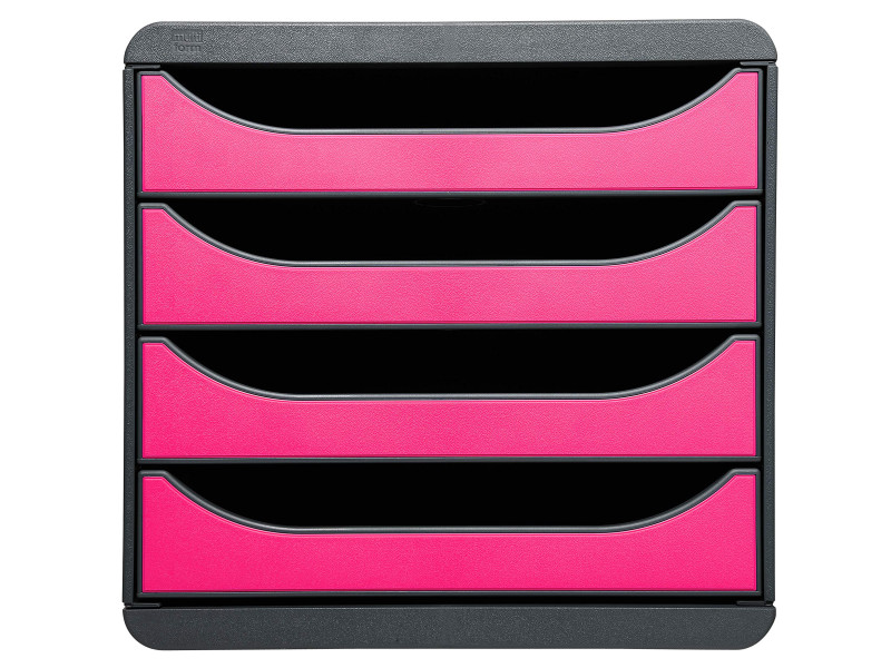 EXACOMPTA Module de classement BIG-BOX, 4 tiroirs, framboise