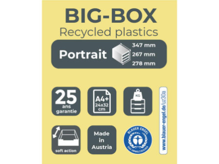 EXACOMPTA Module de classement BIG-BOX, 4 tiroirs, tangerine