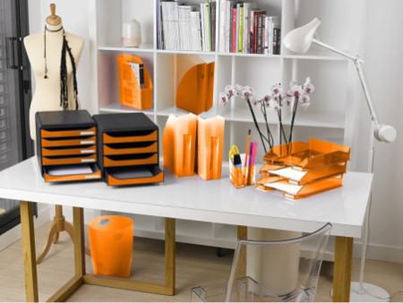 EXACOMPTA Module de classement BIG-BOX, 4 tiroirs, tangerine