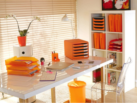 EXACOMPTA Module de classement BIG-BOX, 4 tiroirs, tangerine