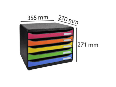 EXACOMPTA Module de classement BIG-BOX PLUS, arlequin