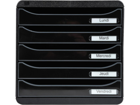 EXACOMPTA Module de classement BIG-BOX PLUS, 5 tiroirs, noir