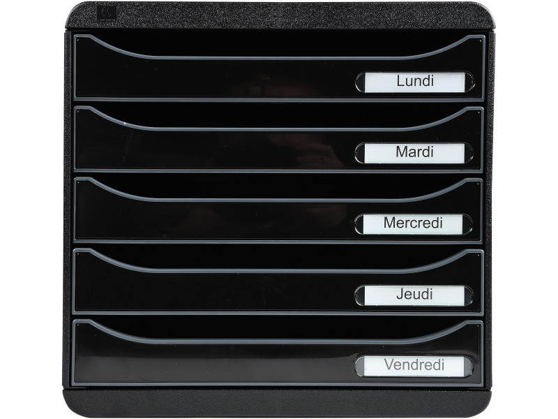 EXACOMPTA Module de classement BIG-BOX PLUS, 5 tiroirs, noir